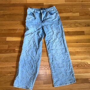 COVERED IN DIAMONDS RELAXED JEANS